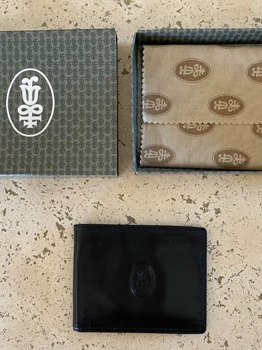 BRAND NEW IN BOX Mens Black LLADRO Fine Napa LEATHER Wallet MADE IN SPAIN